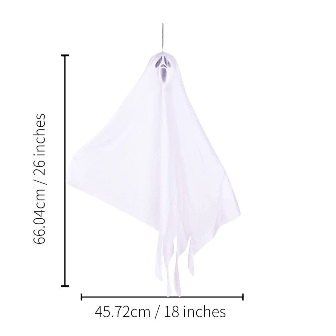 Glowing cute white hanging ghost decoration