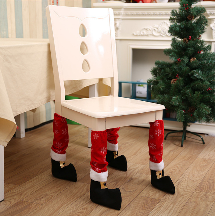 Christmas decoration table and chair foot covers