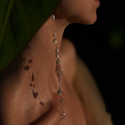 Delicate Teardrop Crystal Transparent Thread Jewelry