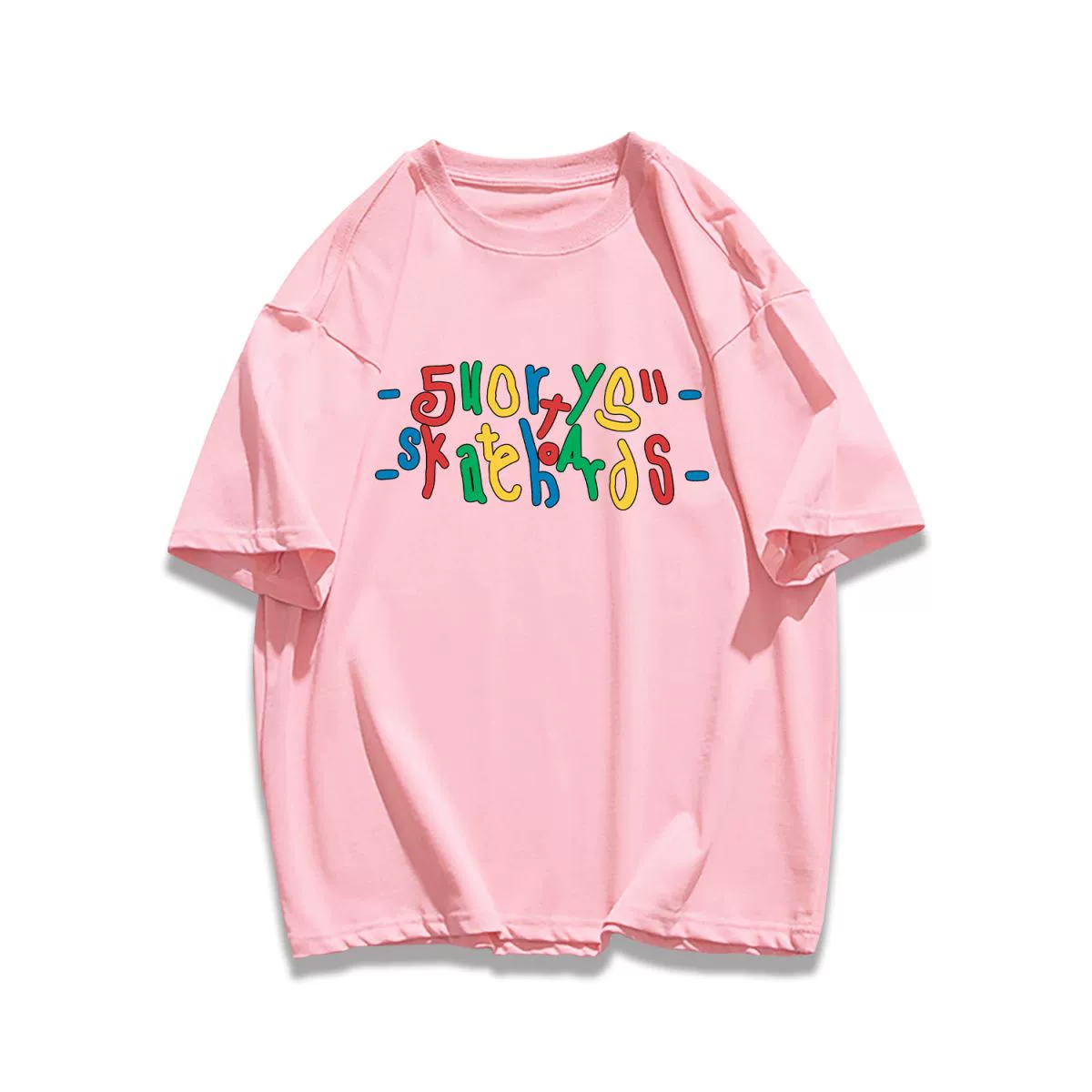Vintage Fun Color Letter Oversized Daily Casual Tshirt