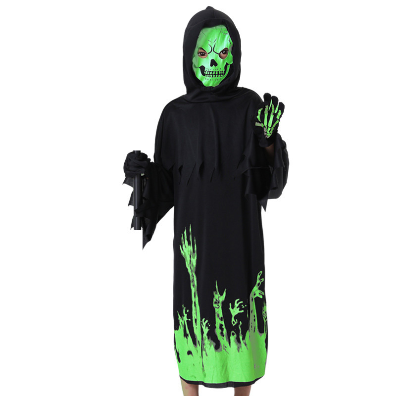 Children's COS costume luminous death skull costume