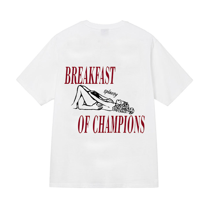 Breakfast of Champions Funny Graphic T-Shirt