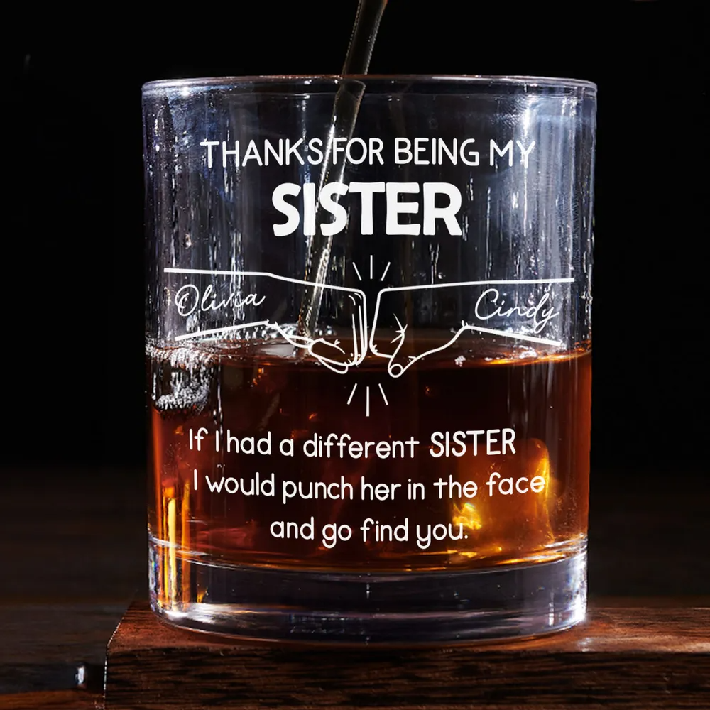 Thanks For Being My Brother - Personalized Custom Whiskey Glass
