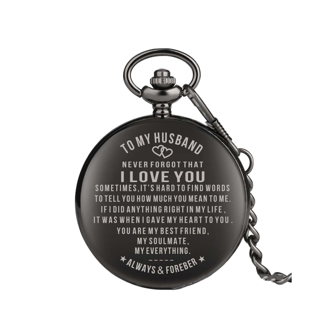 Laser-engraved pocket watch