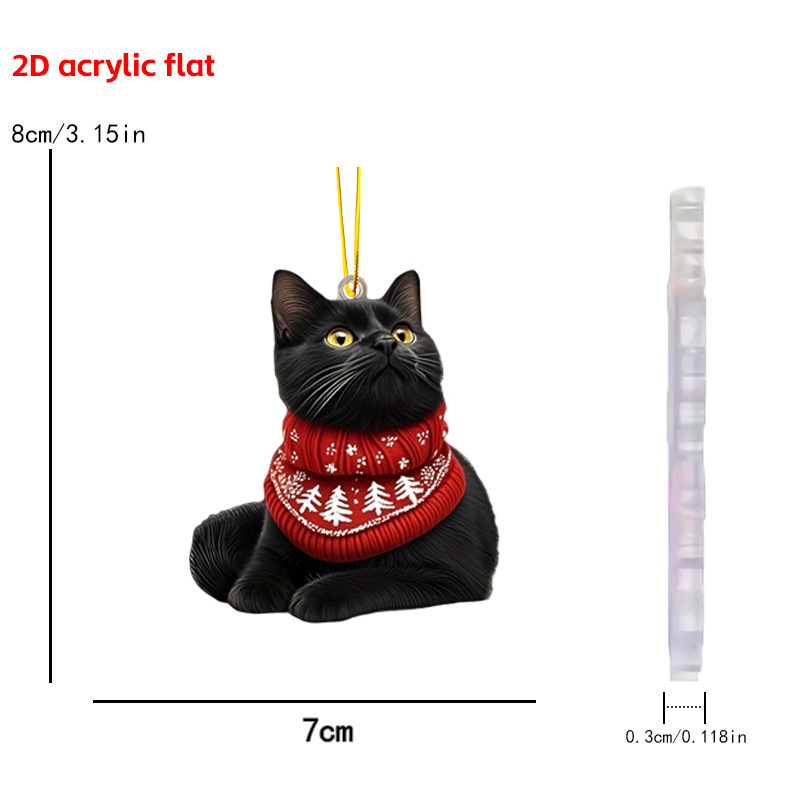 Christmas cat ornament