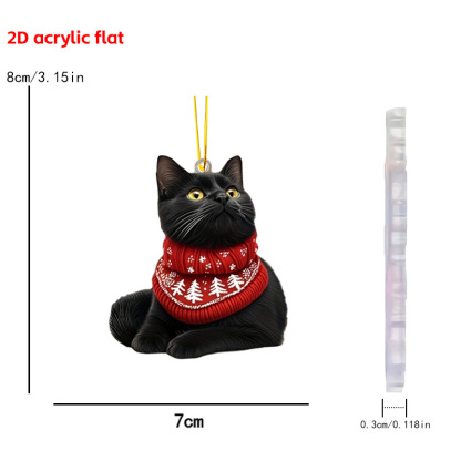 Christmas cat ornament