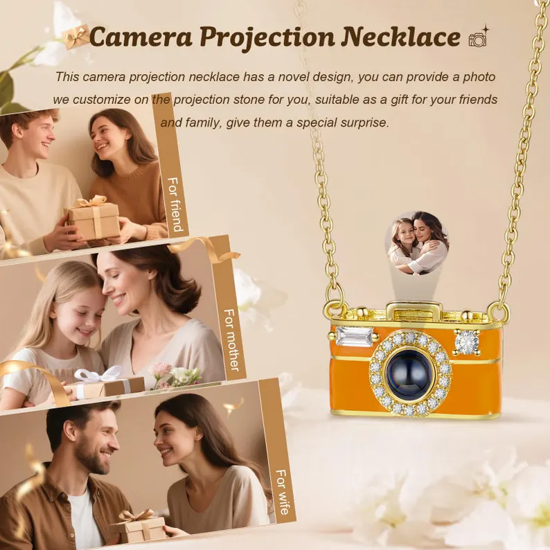 Camera Projection Necklace