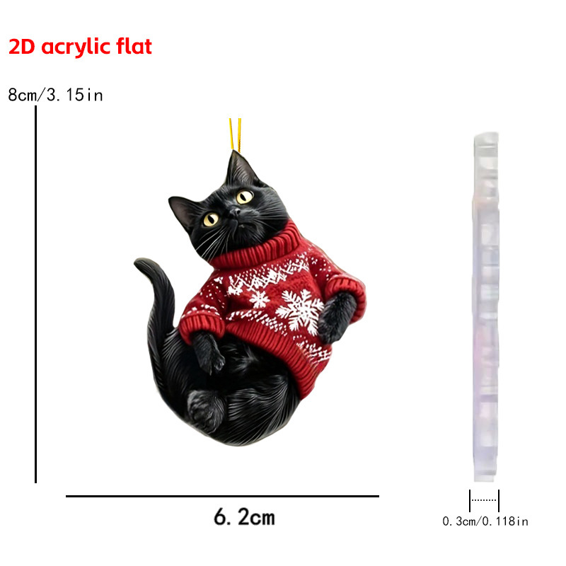Christmas cat ornament