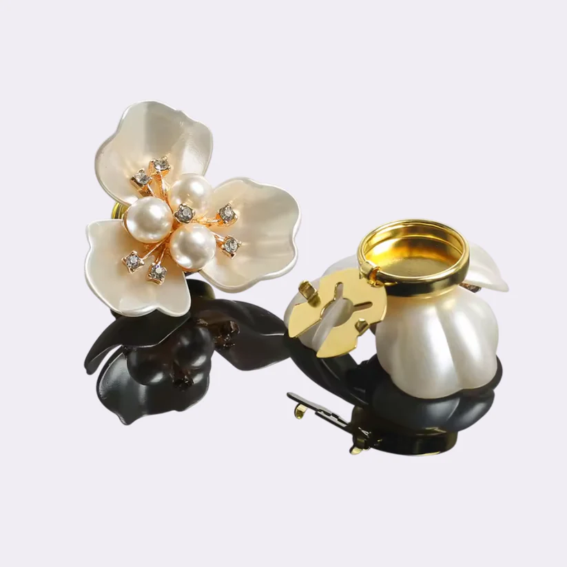 Iris Pearl Rhinestone Cufflinks