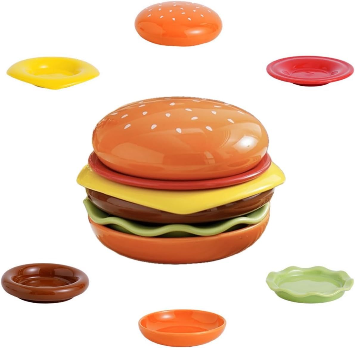 Dip seasoning home burger small plate
