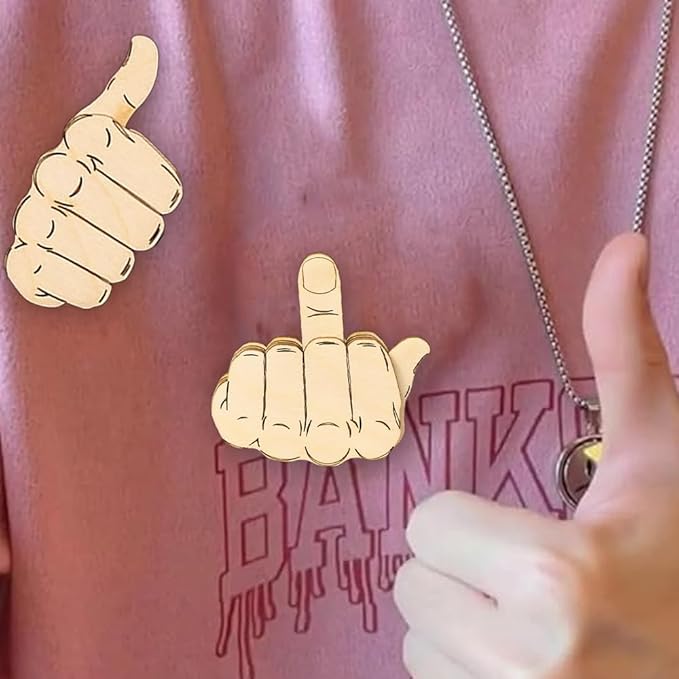 Middle finger brooch