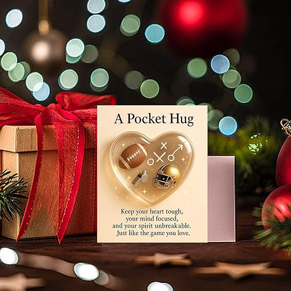 Sports-Themed Heart-Shaped Pocket Hug Cards