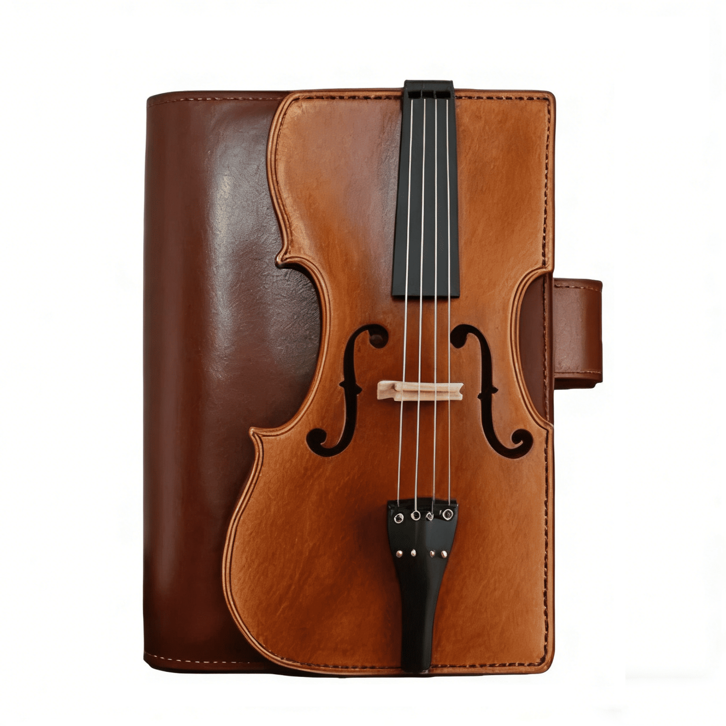 Retro violin leather notebook