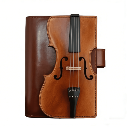 Retro violin leather notebook