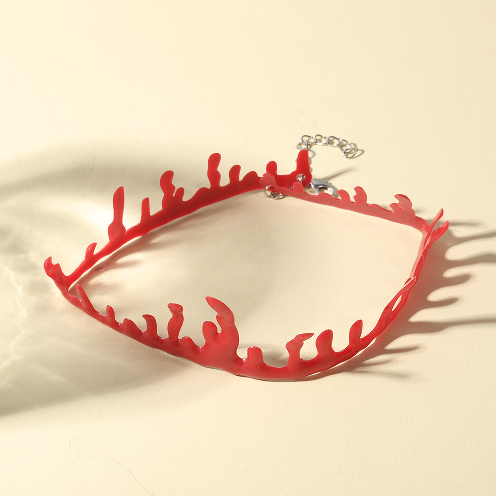 Creative bloody cut throat necklace