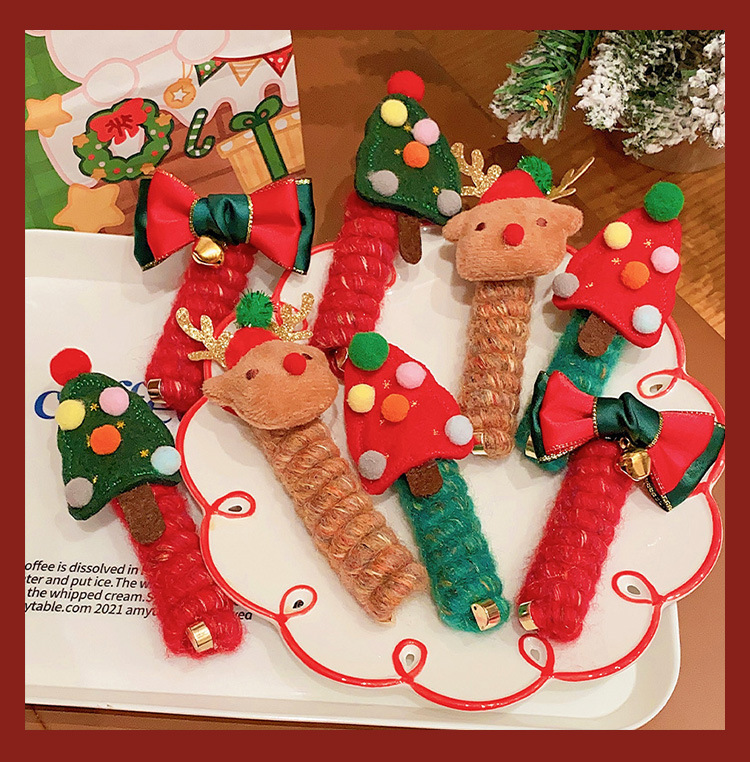 Christmas coil hair tie