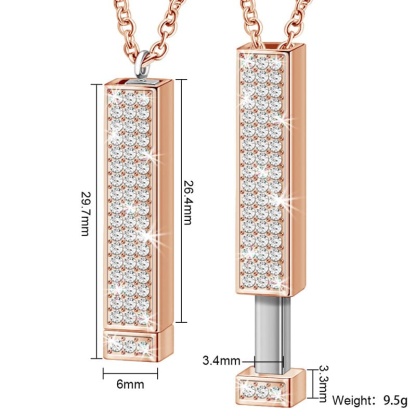 Diamond-encrusted stretchable 3D necklace