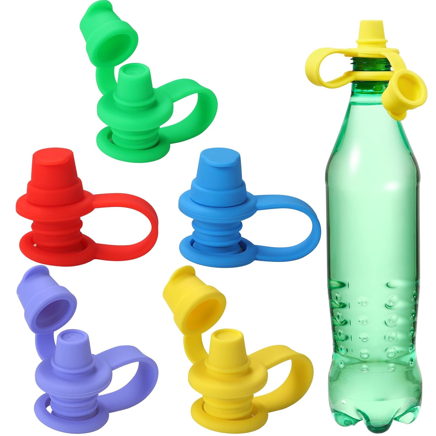 Spill-proof silicone toddler water bottle with nozzle