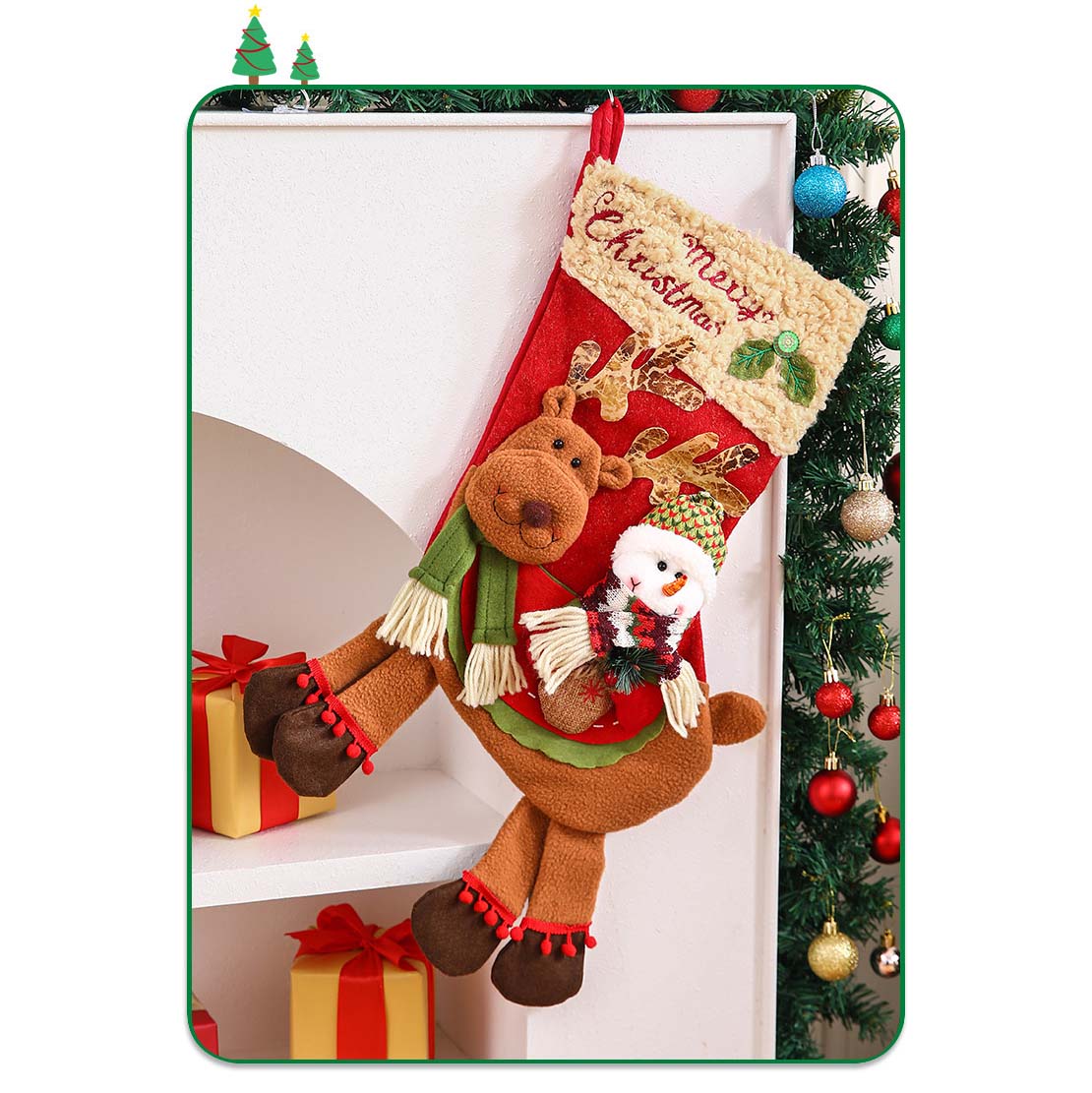 Christmas stocking gift bag