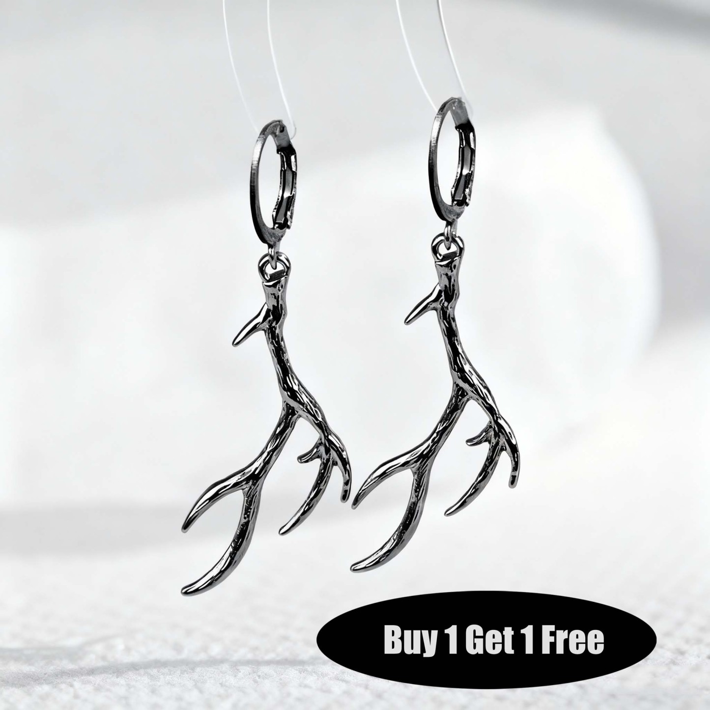 Gothic antler earrings