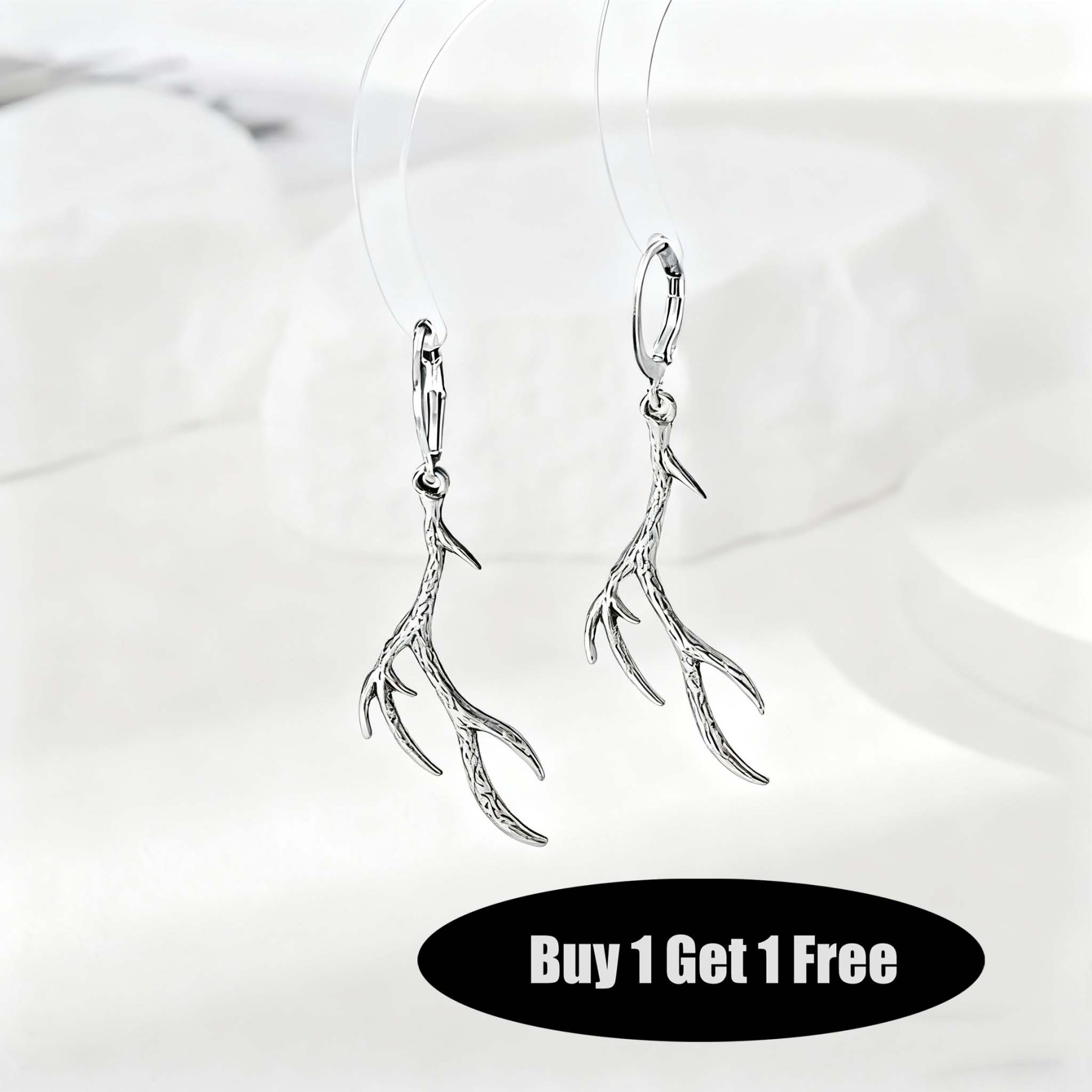 Gothic antler earrings