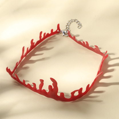 Creative bloody cut throat necklace