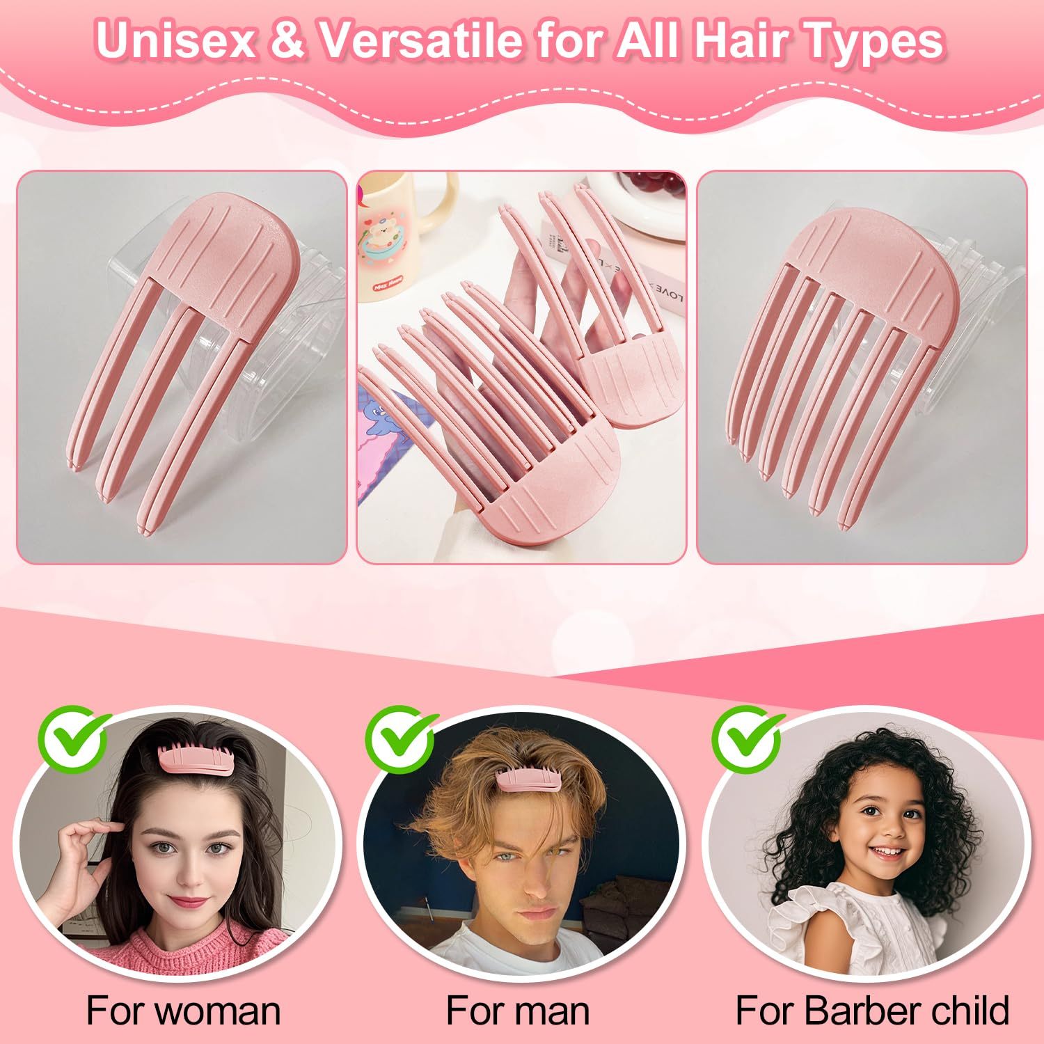 Wind sculpting comb fluffy clip