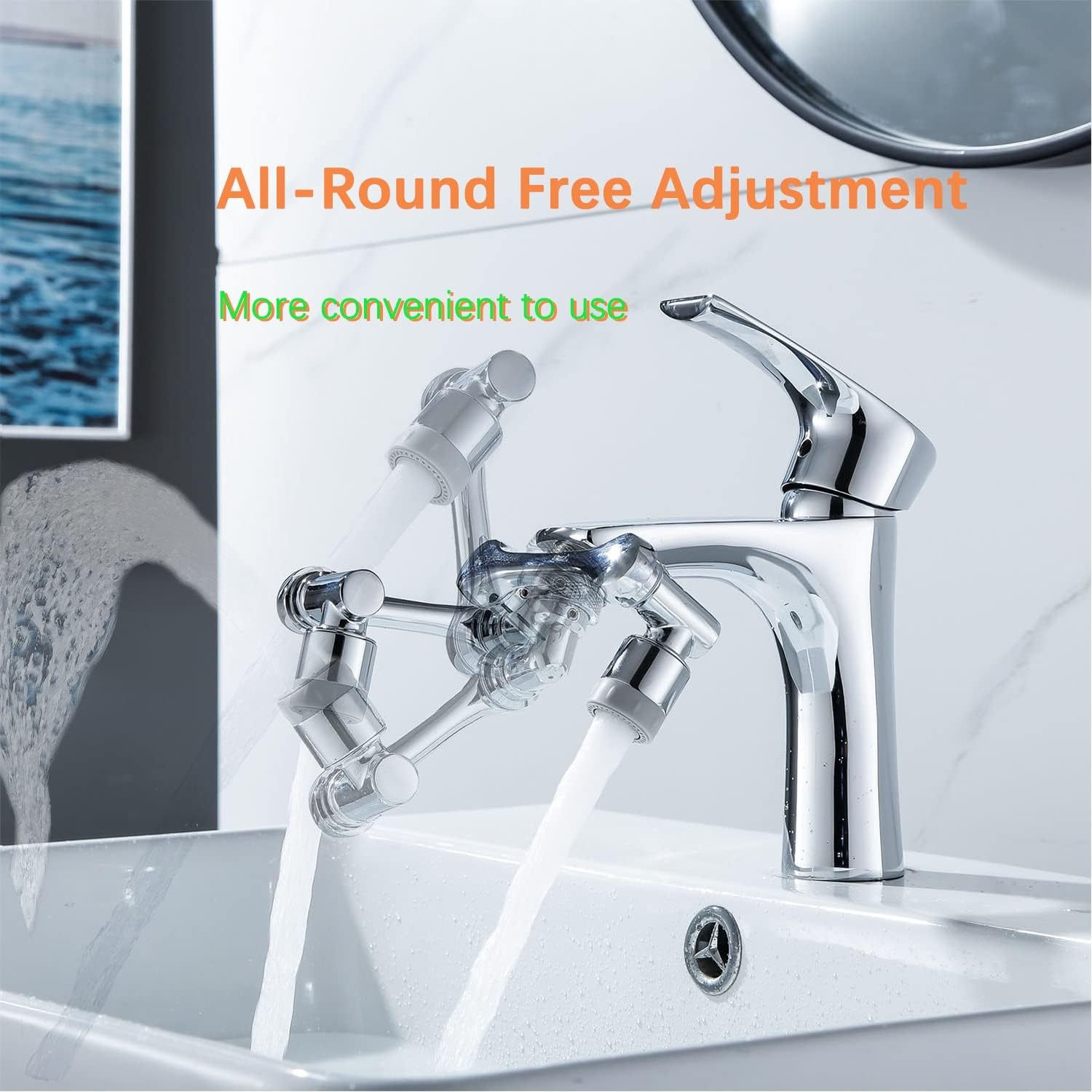 Robotic arm universal faucet