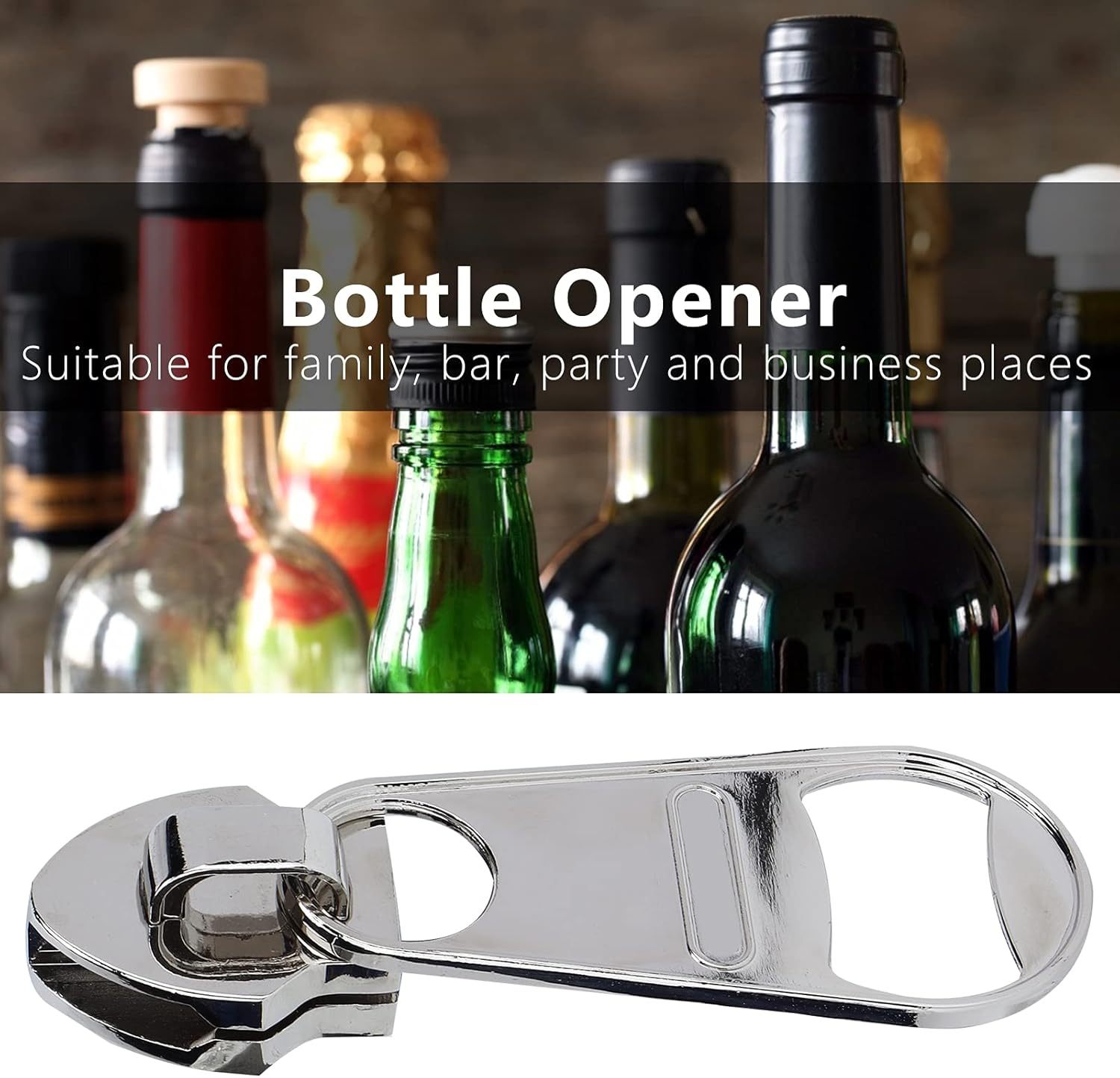 Large zipper fridge magnet bottle opener