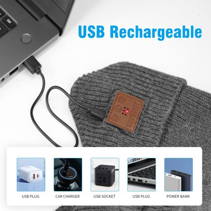 Bluetooth music light-up cap, rechargeable and washable