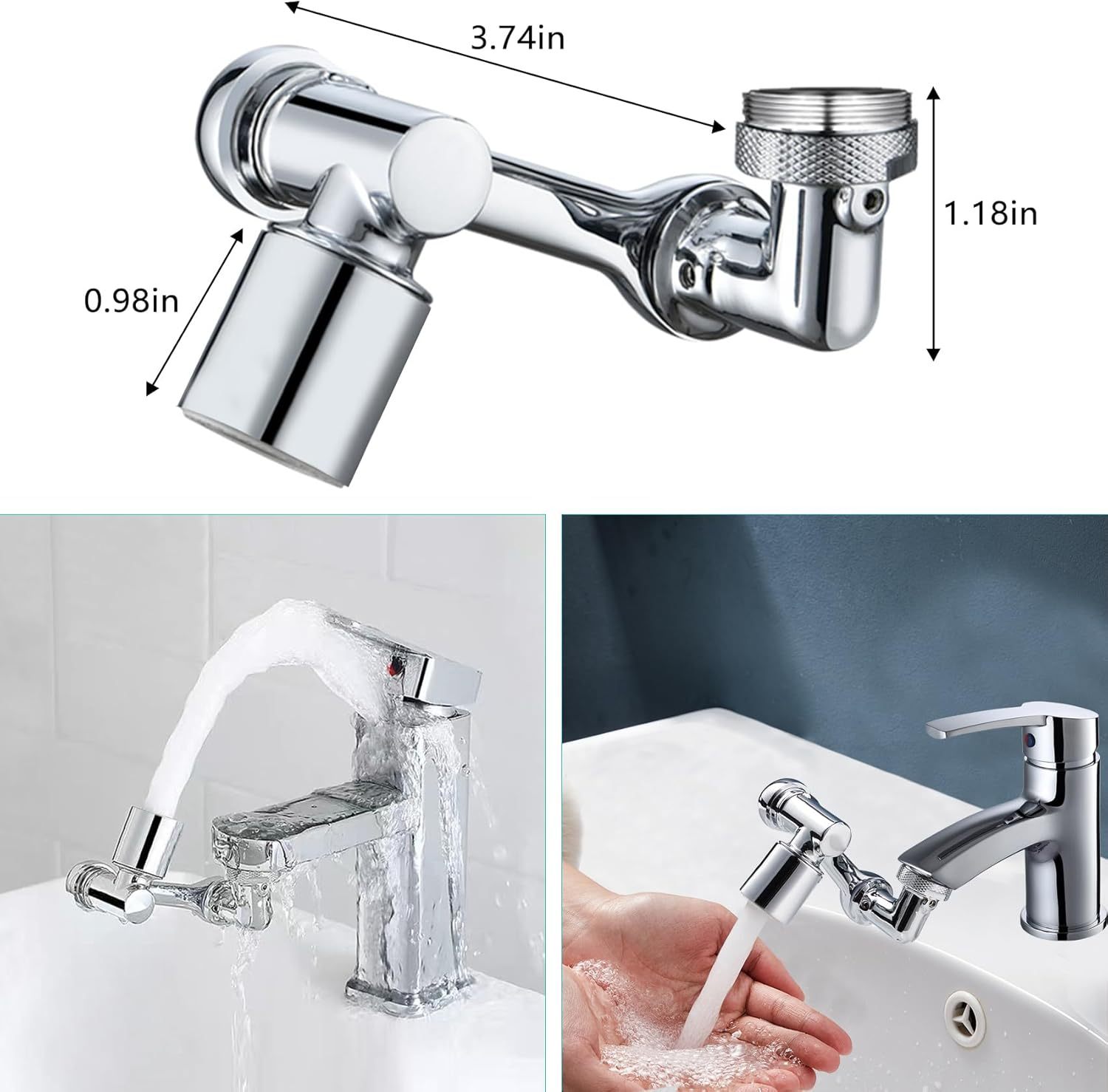 Robotic arm universal faucet