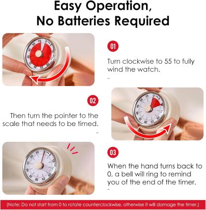 Mechanical timer kitchen cooking timer reminder