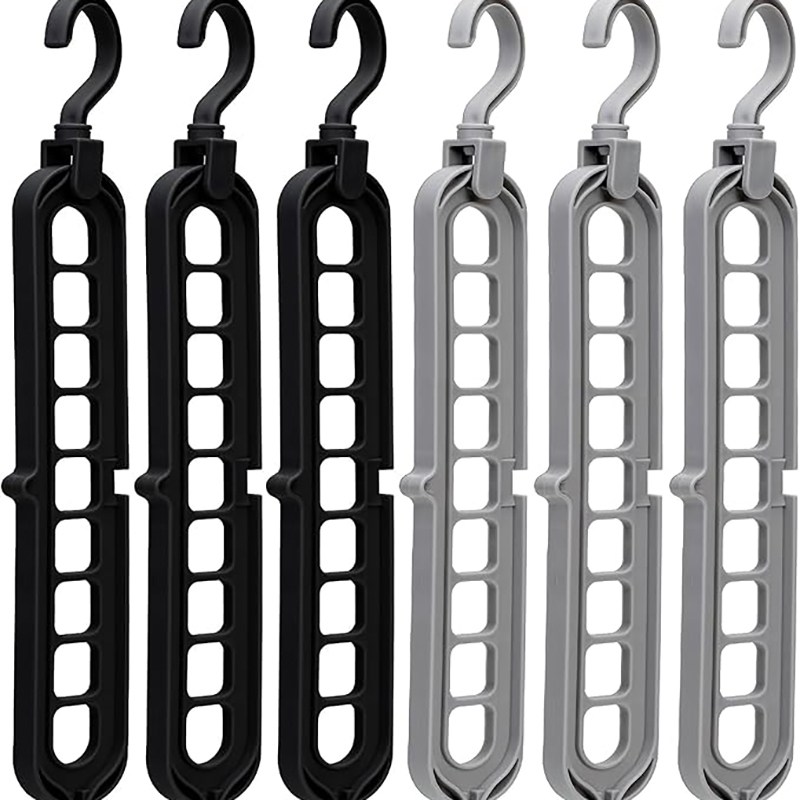 Nine hole hanger wardrobe storage hanger