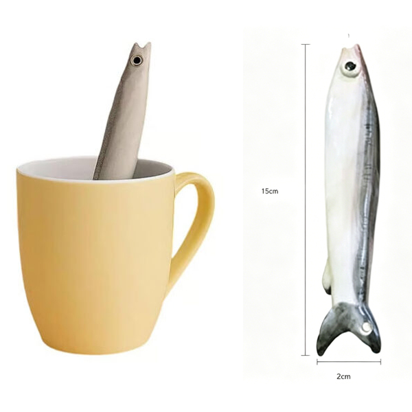 Handmade Ceramic Fish-Shaped Straw