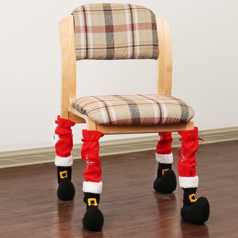 Christmas decoration table and chair foot covers