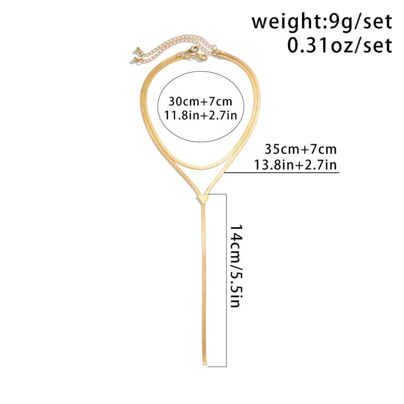 Simple snake bone clavicle chain