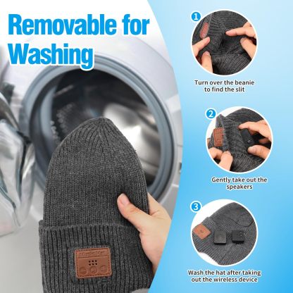 Bluetooth music light-up cap, rechargeable and washable