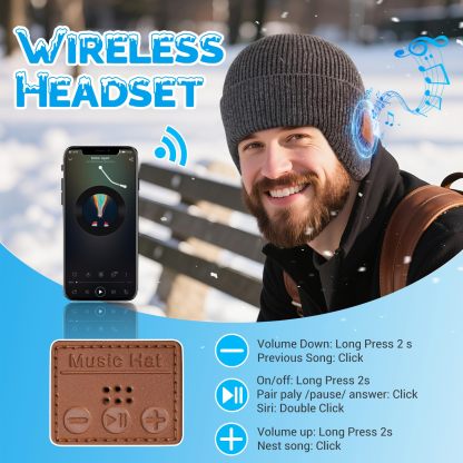 Bluetooth music light-up cap, rechargeable and washable