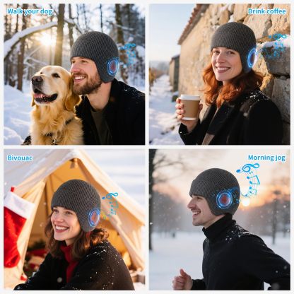 Bluetooth music light-up cap, rechargeable and washable