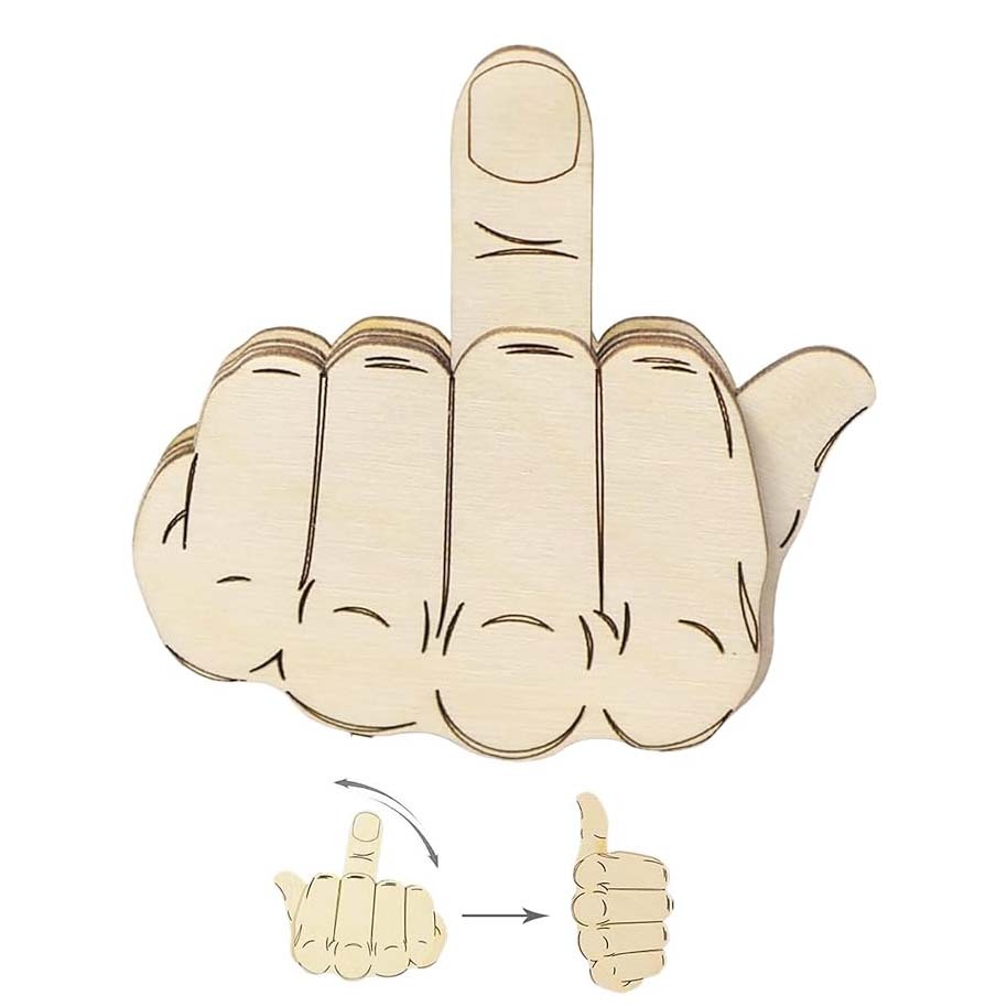 Middle finger brooch