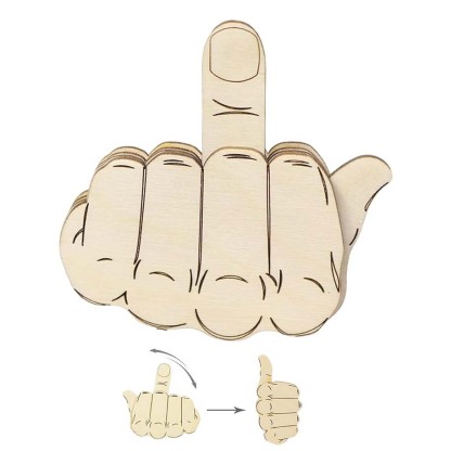 Middle finger brooch
