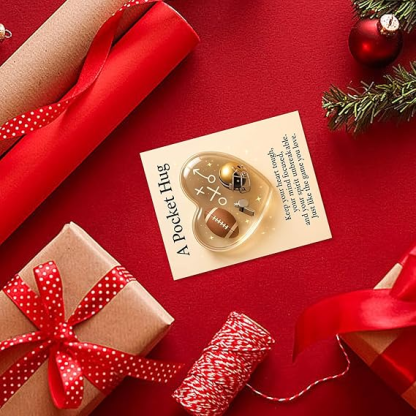 Sports-Themed Heart-Shaped Pocket Hug Cards