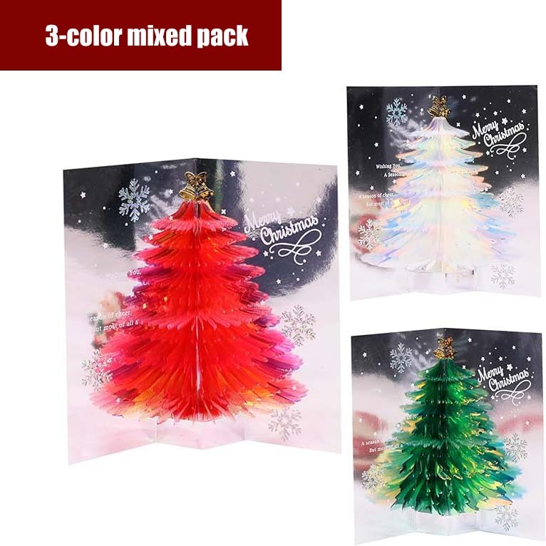 3D Holographic Christmas Tree Pop-up Greeting Card