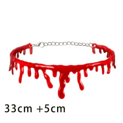 Creative bloody cut throat necklace