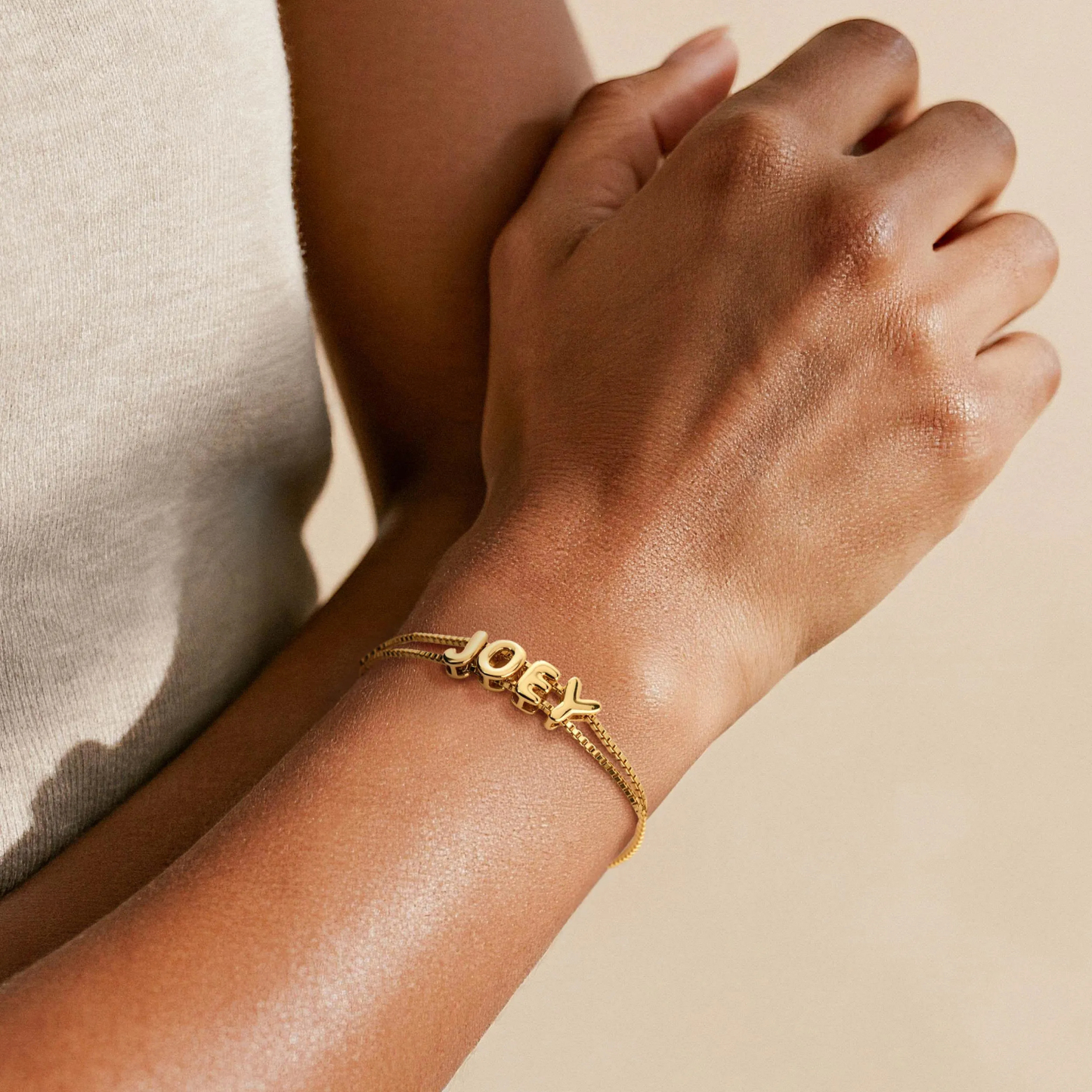 Custom Bubble Name Bracelet