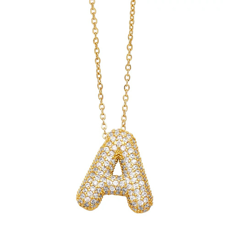 Bubble letter necklace