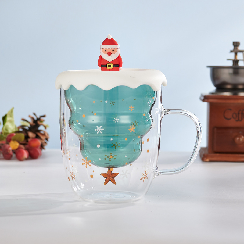 Creative Double-Layer Insulated Christmas Cup