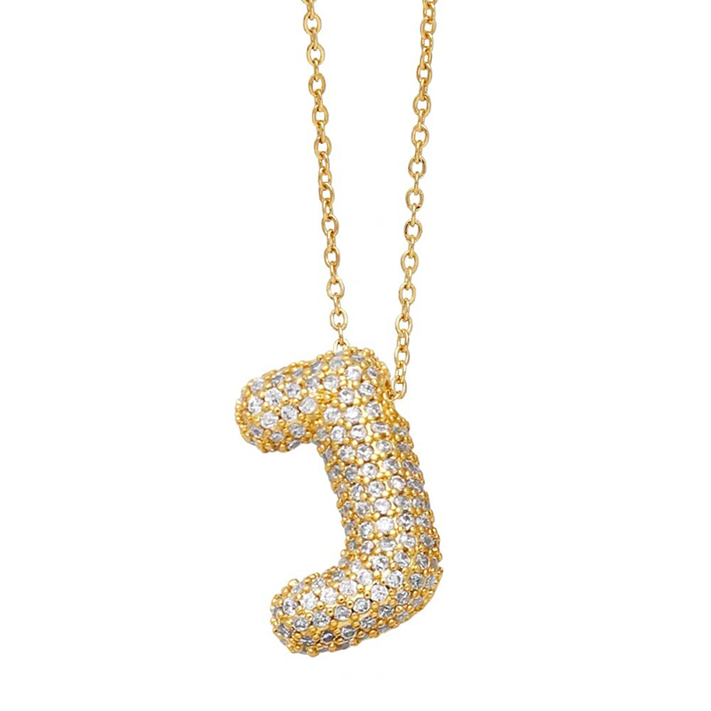 Bubble letter necklace