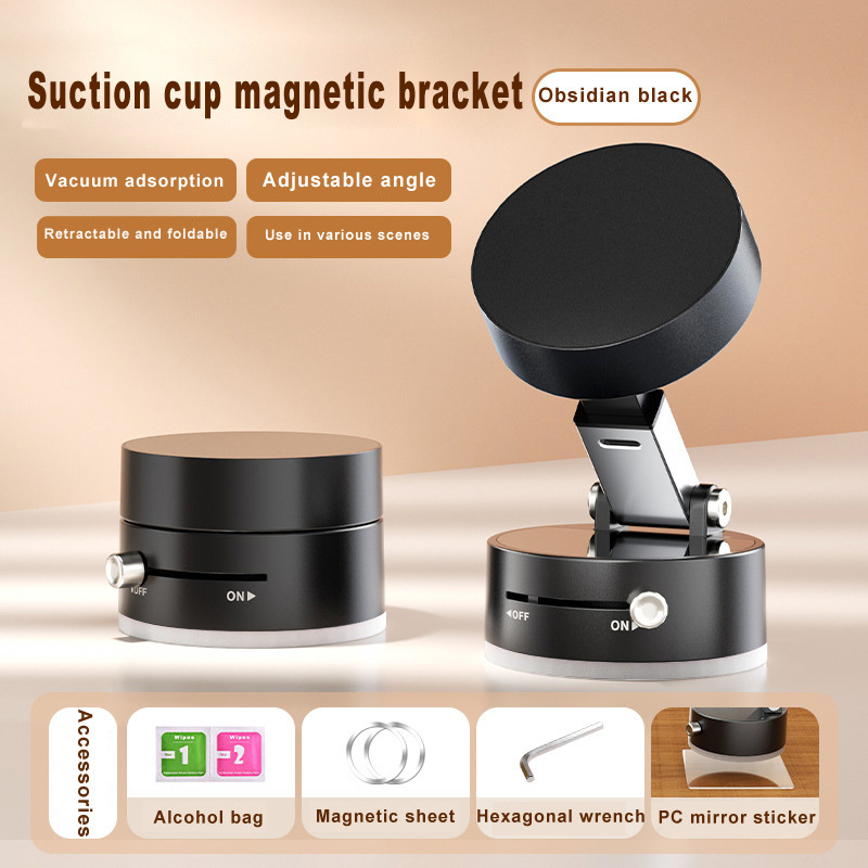 Multifunctional foldable telescopic vacuum suction cup bracket