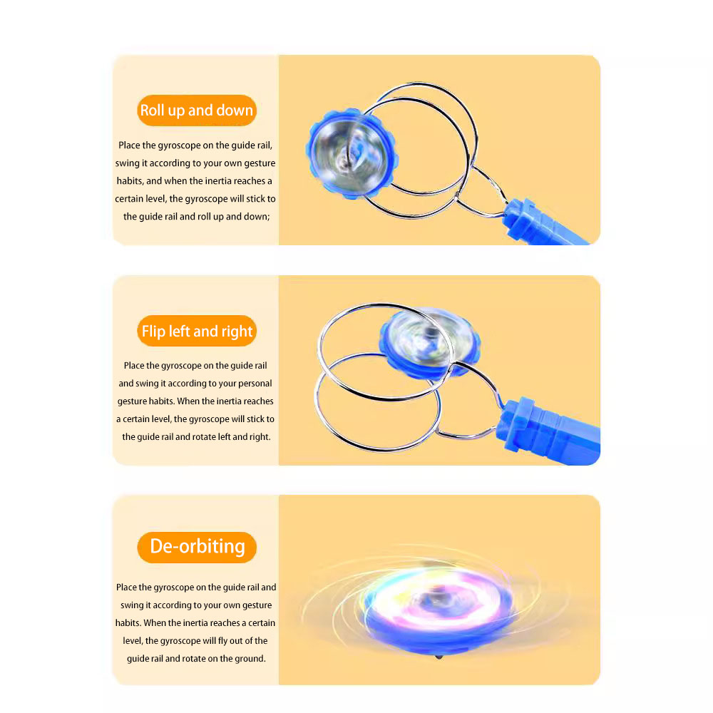 Children's magic flying luminous top